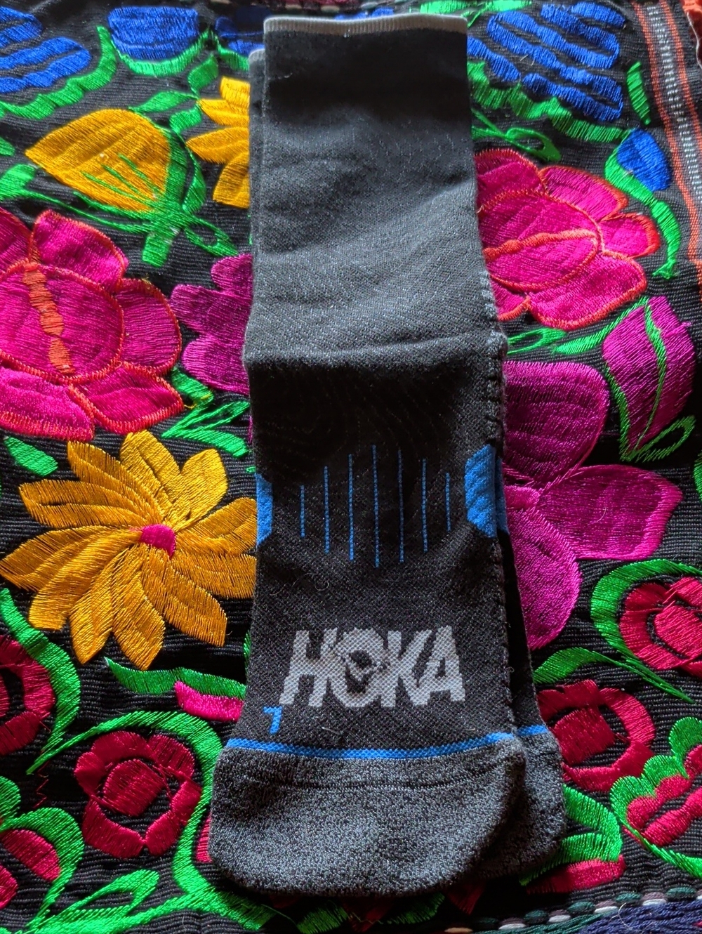 Hoka White Athletic Socks with Gray Logo - Picture 5 of 8